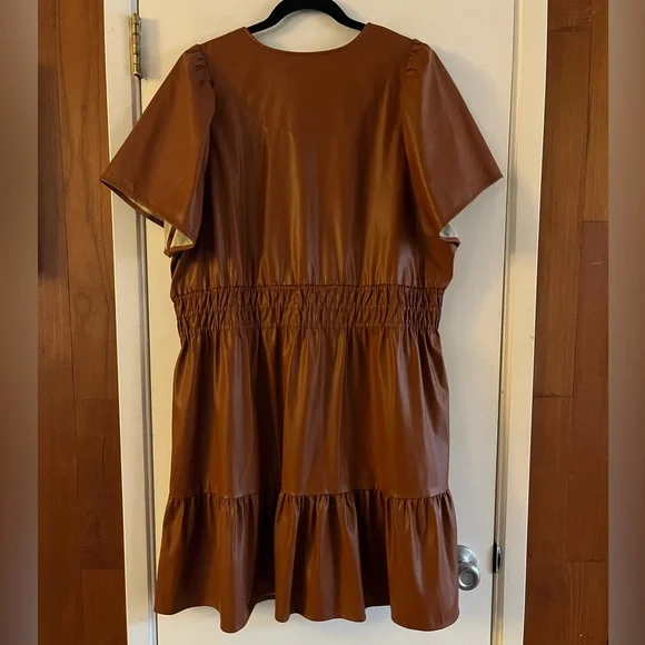 Anthropologie The Somerset Mini Dress Faux
Leather Edition - Picture 3 of 7